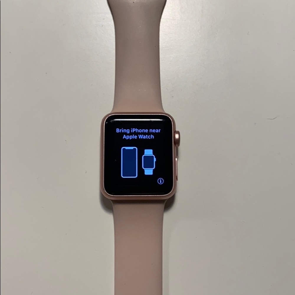 series one apple watch rose gold (bands included)